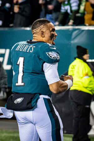 Eagles Quarterback Hurts In Action Wallpaper