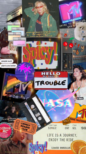 Early2000s Nostalgia Collage Wallpaper