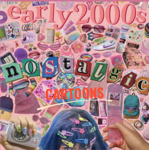 Early2000s Nostalgic Cartoons Collage Wallpaper