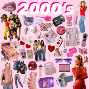 Early2000s Pop Culture Collage Wallpaper