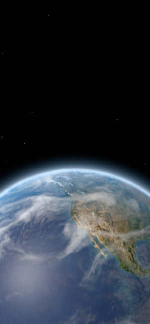 Earth_ From_ Space_ Curvilinear_ Perspective Wallpaper