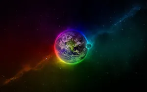 Earth Proper Rainbow Art Wallpaper