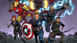 Earth's Mightiest Heroes - Ready To Save The World Wallpaper