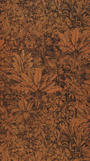 Earth Tone Jungle Print Wallpaper