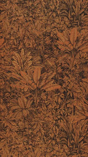 Earth Tone Jungle Print Wallpaper