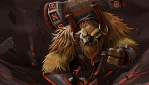Earthshaker Delivering A Powerful Shockwave In A Rocky Terrain Wallpaper