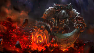 Earthshaker Striking Fury: A Symbol Of Unstoppable Power Wallpaper