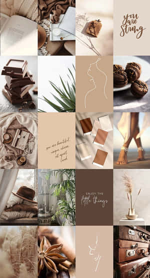 Earthy Aesthetic Collage Wallpaper