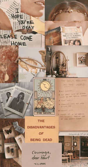 Earthy Aesthetic Collage_ Moodboard Wallpaper