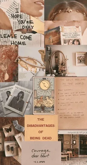 Earthy Aesthetic Collage_ Moodboard Wallpaper