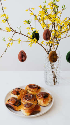 Easter Cinnamon Rolls Decoration Wallpaper