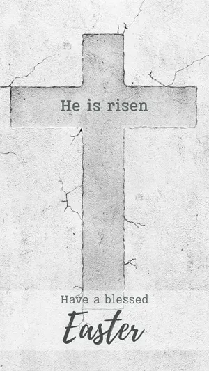 Easter Cross He Is Risen Blessed Wishes Wallpaper