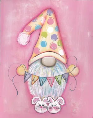 Easter Gnome Celebration Art Wallpaper