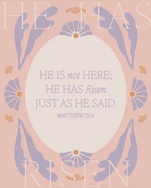 Easter He Has Risen Graphic Wallpaper