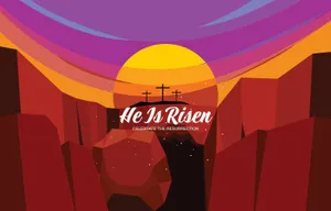 Easter Resurrection Sunrise Graphic Wallpaper