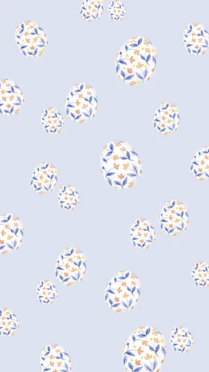 Easter With Flowers Phone Wallpaper