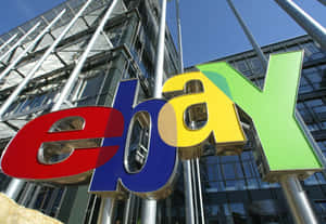 Ebay Uk Logo On Glass Building Wallpaper