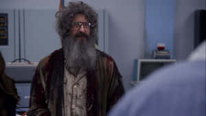 Eccentric Characterin Lab Scene Wallpaper