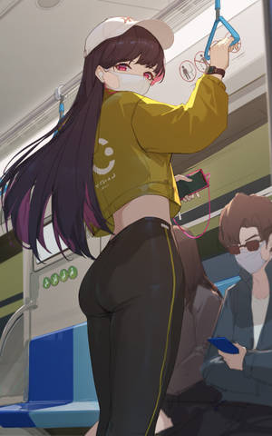 Ecchi On The Subway Wallpaper