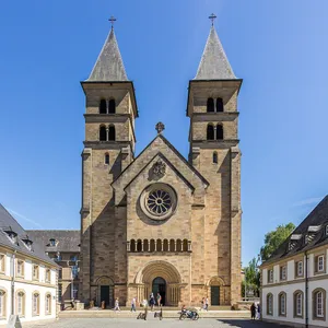 Echternach Abbey Church Facade Wallpaper