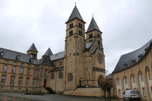 Echternach Abbey Churchand Courtyard Wallpaper