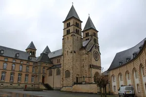 Echternach Abbey Churchand Courtyard Wallpaper
