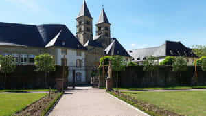 Echternach Abbey Entrance Luxembourg Wallpaper