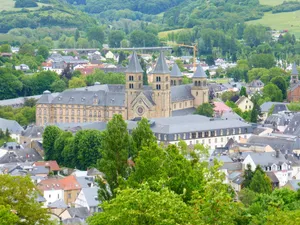 Echternach Abbeyand Town View Wallpaper