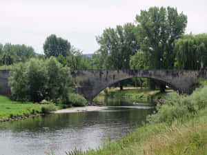 Echternach River Sure Bridge Wallpaper