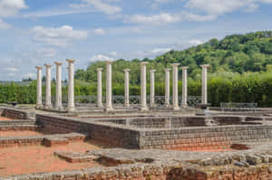 Echternach Roman Villa Columns Wallpaper
