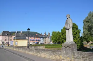 Echternach Town Viewwith Statue Wallpaper