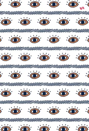Eclectic Boho Eye Pattern Design Wallpaper