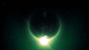 Eclipse Over Dark Planet Wallpaper