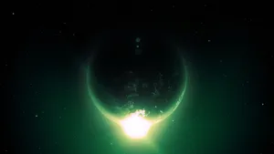 Eclipse Over Dark Planet Wallpaper