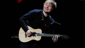 Ed Sheeran Singing With Delight. Wallpaper