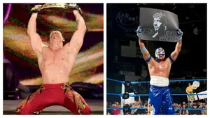 Eddie Guerrero With Rey Mysterio Holding His Poster Wallpaper