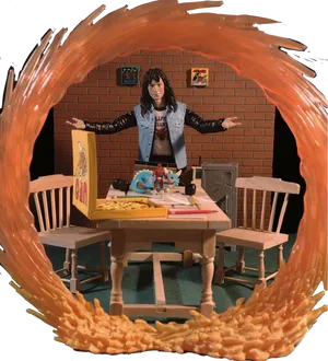 Eddie Munson Engaged In Fun Social Activity Wallpaper