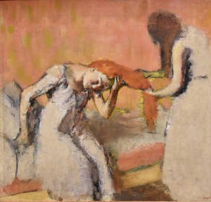 Edgar Degas Combing The Hair Art Wallpaper