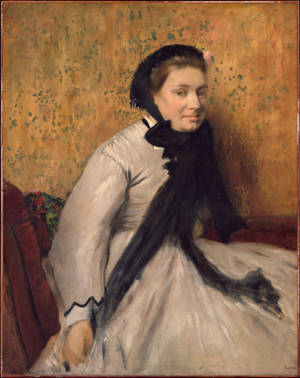 Edgar Degas Lady In Gray In 1865 Wallpaper