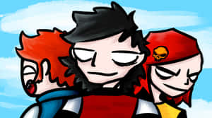 Edgy Freds Head Art Wallpaper