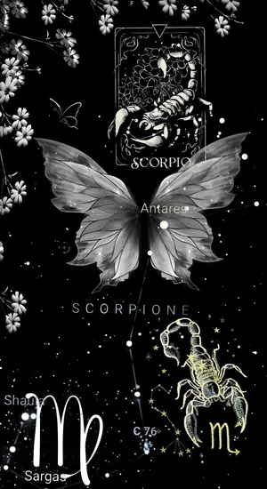 Edgy Scorpio Cosmic Vibes Wallpaper
