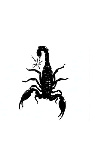 Edgy Scorpio Dark Symbol Wallpaper