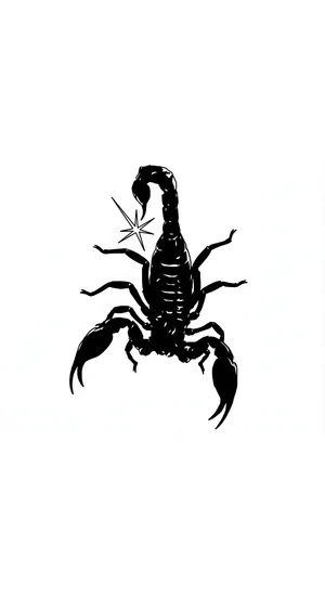 Edgy Scorpio Dark Symbol Wallpaper