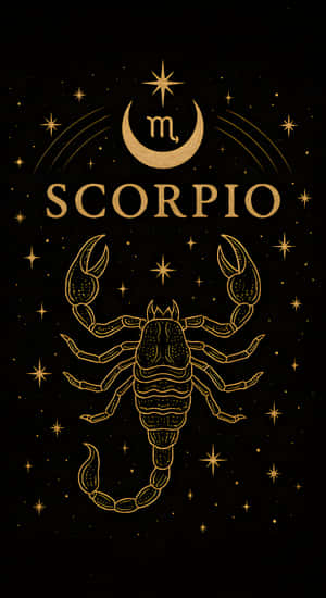 Edgy Scorpio Zodiac Design Wallpaper