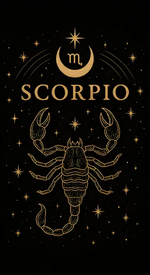Edgy Scorpio Zodiac Design Wallpaper