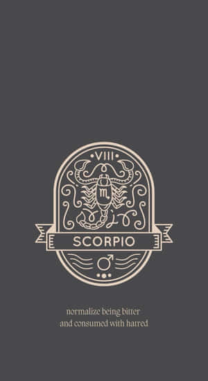 Edgy Scorpio Zodiac Design Wallpaper