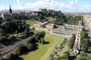 Edinburgh Cityscape Scottish National Gallery Wallpaper