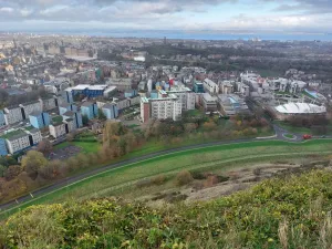 Edinburgh_ Cityscape_ View_ From_ Salisbury_ Crags Wallpaper