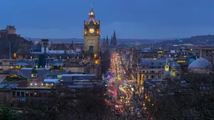Edinburgh Princes Street Dusk View Wallpaper