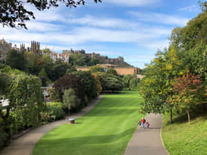 Edinburgh Princes Street Gardens View Wallpaper